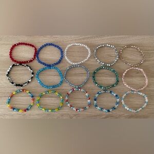 Handmade crystal 6mm bicone bracelet in a variety of colors